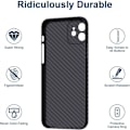 Pikkukuva 4 / 5: FOR iPhone 12mini için Aramid Fiber  Kılıf, Karbon Kaplamalı Geçmeli Arka Kapak siyah
