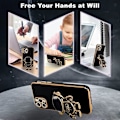 Pikkukuva 4 / 7: iPhone 15 Pro -kotelo, Söpö 3D Astronautti Jalusta [2 Näytönsuojaa] [Kameran Suojaus] Tukijalka Iskunkestävä Bling Silikoni Pehmeä black