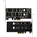 Miniatyrbillede 6 af 7: NGFF M.2 til PCI-E 4X 3.0 Adapterkort Riserkort Højhastighedsudvidelse B-Key   M-Key M.2 SSD-stik 6.0Gb/s