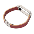 Pikkukuva 5 / 7: Vaihdettavat rannekkeet Xiaomi Mi Band 6 -älykelloon, rannekoru, lisävarusteet, ruskea ranneke, hopeinen kuori
