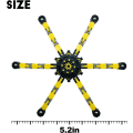 Miniatyrbilde 6 av 10: 3-pakning fingertupp gyro fidget spinner, DIY deformerbar kjedelink fingertupp spinning robot for voksne og barn