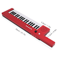Pikkukuva 5 / 6: 37-näppäiminen sähköpiano, kannettava kitara, elektroninen urku, mini-keytar, opetuskäyttöön tarkoitettu soitin BF-3755 Red