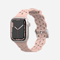 Pikkukuva 2 / 4: Rannekoru Apple iWatch  6/5/4/3/2/1 sukupolvi SE Ontto Pitsi Kiinteä Silikonihihna --- Retro Ruusu（42/44/45MM）