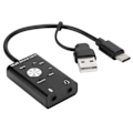 Pikkukuva 1 / 7: 7.1 USB 2.0 Ulkoinen äänikortti 2 In1 Ääniadapteri Type‑C Mikrofoni Tietokoneen lisävaruste