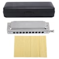 Miniatyrbilde 1 av 4: Kromatisk munnspill 10 hull 40 toner 2-sidig polyfonisk munnspill sølv