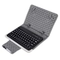 Pikkukuva 3 / 7: 7''-7.9'' Tablet Universal PU Suojakuori Kotelo   Bluetooth-näppäimistö (Valkoinen kotelo  näppäimistö)