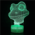 Miniatyrbillede 1 af 5: 3D Illusion Lampe Dyr Natlys 16 Farver med Fjernbetjening Led USB Skrivebordslampe Gave Soveværelse Hjem Dekoration Lys