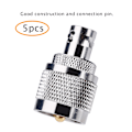 Miniatyrbillede 7 af 7: 5 stk. Radio PL259 RF Koaksial Koaks Adapter UHF Han til BNC Hun To-vejs Hovedstik