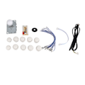 Miniatyrbild 4 av 7: Arkadspel DIY-delar kit Zero Delay USB-kodare JoyStick-knapp för Mame-spel (vit)