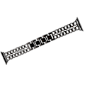 Miniatyrbillede 4 af 7: Metal Watch Band Sort Cowboy Style Udskiftningsrem Armbåndskæder til IOS Watch38mm/40mm