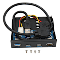Miniatyrbild 1 av 7: USB 3.2 Frontpanelhubb 6 portar 5 Gbps höghastighets Plug and Play Stabil Front Floppy Drive Panel för stationär chassi