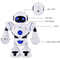 Miniatyrbillede 4 af 6: Elektronisk robotlegetøj, smart rumgående dansende robot, syngende musikrobot med musik og farverige lys