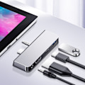 Pikkukuva 6 / 7: Cabledeconn alumiiniseos 4-in-1 -telakka 3,5 mm:n ääniaukolla Microsoft Surface Go -laitteelle