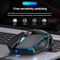 Miniatyrbillede 2 af 8: Ledningsforbundet Gaming Mus Makroer Computermus Mekanisk 5 Farver Åndedrætslys med Lydløs 6 Taster USB Flettet Kabel 4 Hastighed DPI Ergonomi med PC/Bærbar