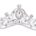 Miniatyrbilde 4 av 5: Krone for brud med strass i legering - hårtilbehør til bryllup, bursdager, forestillinger og fester