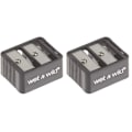 Miniatyrbillede 1 af 5: Dobbelt Blyantspidser Dobbelt-Blyant Eyeliner Blyantspidser | Praktisk | Essentielt Værktøj | Spidser | Let At Rengøre | 1 Count (Pack of 2)
