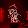 Miniatyrbilde 3 av 7: USB 3D Anime Illusionslampe Nagito Komaeda LED nattlyslampe for soveromsdekorasjon 7 farger berørings-/fjernkontroll 16 farger akryl neonlampe