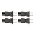 Miniatyrbilde 5 av 7: 4 stk NEMA 1‑15P til IEC320 C5 strømadapter 15A  Plug and Play 2-polet AC bærbar strømomformer
