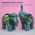 Miniatyrbillede 5 af 5: 2 stk. Resin Elefant Deko Elefant Statue Hjem Indretning til Stue Studie Soveværelse Kontor Blue