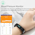 Miniatyrbilde 2 av 7: Business Fashion Color Screen Smart Armbånd Pedometer Hjertefrekvensovervåking (Svart)