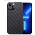 Miniatyrbillede 1 af 5: FOR iPhone 13mini için Aramid Fiber Kılıf, Karbon Kaplamalı Geçmeli Arka Kapak siyah