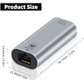 Miniatyrbillede 6 af 6: Poyiccot USB C til Ethernet-adapter Gigabit, RJ45-hun til USB C-hun-adapter, USB C til RJ45-adapter op til 1000/ 100/10 Mbps Ethernet LAN-netværk