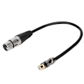 Pikkukuva 1 / 7: Kullattu RCA-naaraspistoke XLR-naaraspistoke-sovitinadapteri, 30 cm:n pituinen ääniliitäntäkaapeli