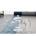 Miniatyrbilde 4 av 4: 400 ml glass tekanne med avtagbar teinfuser, komfyrsikker tekanne, blomstrings- og løsbladste-sett