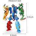 Miniatyrbillede 7 af 7: 6 i 1 Dinosaur Byggesæt, Robot Byggesæt, Dinosaur Mecha Byggelegetøj STEM Lærings Byggesæt, Fødselsdagsgaver til Børn