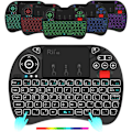 Miniatyrbild 2 av 7: X8 Mini Tangentbord, 2.4GHz Bärbart Trådlöst Tangentbord med Touchpad-Mus, RGB-Bakgrundsbelysning, Uppladdningsbart Batteri för Android TV-Box/Mac/PC/Nvidia Shield