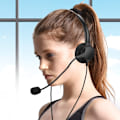 Miniatyrbillede 6 af 7: Headset Binaural USB Hovedtelefon Øretelefon Computer Notebook Tilbehør til Skype / QQ / MSN