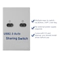 Miniatyrbild 3 av 7: PC Dator USB 2.0 Automatisk / Manuell Delning Switch Hub 2 Port Adapter för Skrivare Skanner Plotter