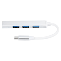 Miniatyrbild 5 av 7: 4-portars USB 3.0-hubb Multifunktion Typ C Splitter Extender Dock Adapter OTG PC (Silver)