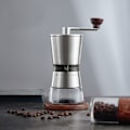 Miniatyrbilde 1 av 5: Kaffe kvern Husholdning liten bærbar kaffe kvern Sliping integrert håndstempel - [8-trinns justering] rustfritt stål kvern