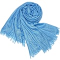 Miniatyrbillede 2 af 4: Kvindernes sommer tørklæder lette store lange gaze sjal linned strand wrap plain 75”×43”, himmelblå