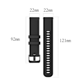 Miniatyrbild 3 av 6: AVEKI Klockarmband 22mm Rostfritt Stål Spänne Snabbkoppling Fluorgummi Klockarmband För Män, Vit