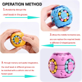 Pikkukuva 3 / 8: 2 in 1 pyörivä Fidget Spinner Magic Bean Infinity Cube Stress Relief Ball Aikuiset Lapset Unisex-Lapset Opetusleluja (Keltainen)