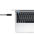 Miniatyrbilde 7 av 7: Datakabel Dual Adapter Hurtiglading Kabel 40 Gbps Høyhastighets 5K HD Display Kabel for Thunderbolt3 Svart 0,7 m