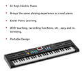 Miniatyrbillede 6 af 7: Keyboard Piano 61 Tangenter Instrument Elektrisk med USB Mikrofon til Børn Begynder MQ6187