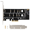 Miniatyrbillede 1 af 7: NGFF M.2 til PCI-E 4X 3.0 Adapterkort Riserkort Højhastighedsudvidelse B-Key   M-Key M.2 SSD-stik 6.0Gb/s