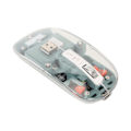 Miniatyrbild 6 av 7: Trådlös Bluetooth-mus Transparent Clear Cool Shell Mute Click Färgglada Andningsljus Bärbar datormöss Grön