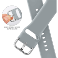 Miniatyrbilde 4 av 4: Apple Watch-rem i myk silikon, sportsarmbånd for erstatningsrem, egnet for hele Iwatch-serien (lys grå 38/40/41 mm)