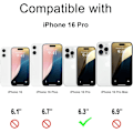 Miniatyrbilde 5 av 7: For iPhone 16 Pro Deksel, Søt 3D Astronaut Stativ med [2 Skjermbeskyttere] [Kamerabeskyttelse] Støtte Shockproof Bling Silikon So black