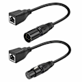 Miniatyrbillede 1 af 7: XLR 5-polet RJ45-adapterkabel - XLR 5-polet han til RJ45 & XLR 5-polet hun til RJ45 hun DMX Ethernet-adapterkonverterkabel (1 sæt/2 pakke)