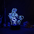 Miniatyrbillede 5 af 7: Genshin Impact Natlampe 3D Illusion Lampe Spil Lys til Soveværelse Dekoration LED Lys Sengelampe Børnegave