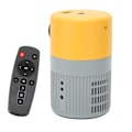 Miniatyrbild 3 av 7: Miniprojektor HD 1080P Bärbar Biograf Ljud Dubbelfläkt Kylning Filmprojektor för DVD 100V‑240V Gul Grå AU-kontakt