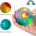 Miniatyrbilde 3 av 7: Magisk Regnbue Puslespillkule, Fidget Ball Puslespill Hjernepuslespill Fidget Leke for Gutter & Jenter - Bursdagsfest for Tenåringer & Voksne Orange