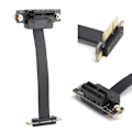 Miniatyrbillede 5 af 7: Forlængerkabel PCI‑E 1X Dual 90° Netværksadapter med LED-indikation Magnetisk pude