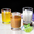 Miniatyrbillede 3 af 5: Shotglas Målkop 3 Ounce/90ml Flydende Tungt Højt Espressoglas 2 Stk ( Sort 90ml 2stk)