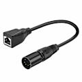 Miniatyrbillede 3 af 7: XLR 5-polet RJ45-adapterkabel - XLR 5-polet han til RJ45 & XLR 5-polet hun til RJ45 hun DMX Ethernet-adapterkonverterkabel (1 sæt/2 pakke)